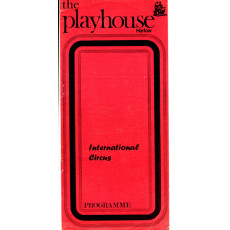 International Circus Programme at The Playhouse Theatre Harlow 1974